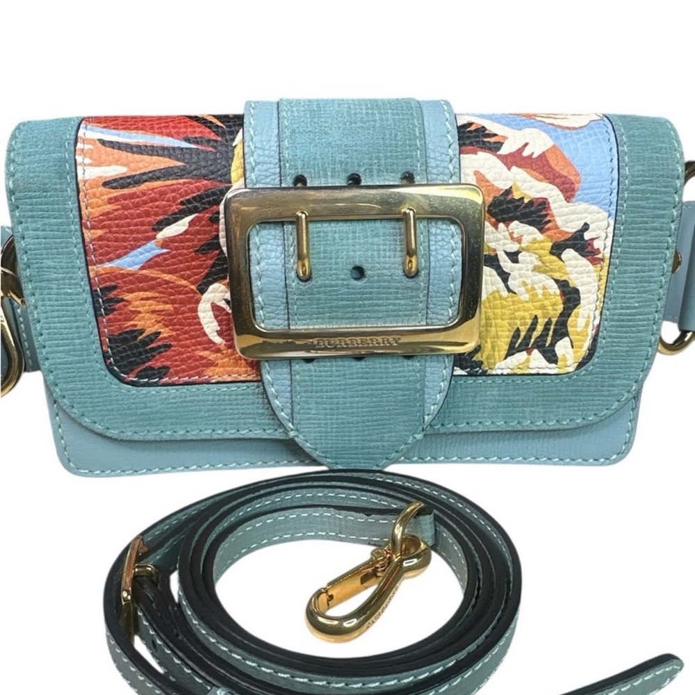 Burberry Blue and Multicolor Crossbody Bag and Matching BB shades. (Sold on IG)